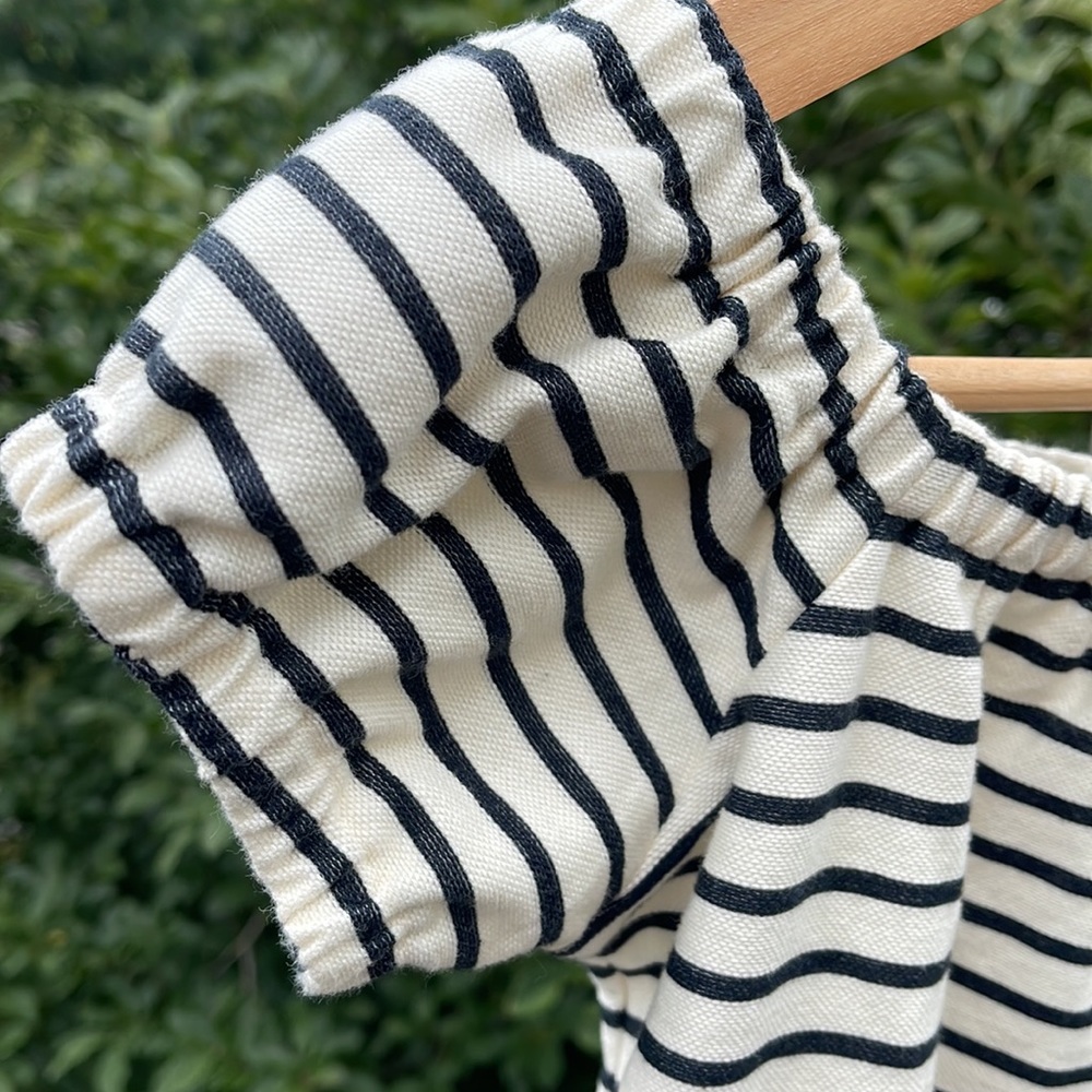 MADEWELL Melody Off the Shoulder Nautical Striped Top Size Extra Small - Picture 2 of 7